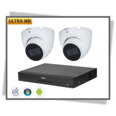 HDCVI Dahua Ultra Hd 4k Videoovervågning Real-time Ir Eyeball Kamera Sæt 2